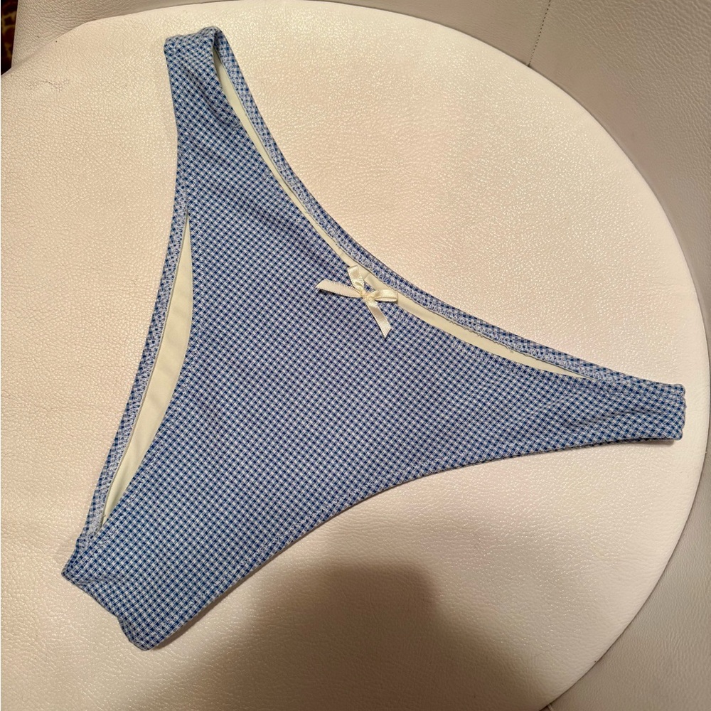 Seamolly Blue Checkered Bikini Bottom